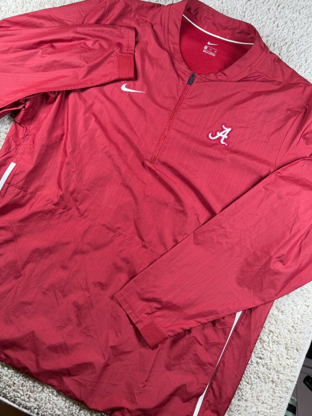 Nike Alabama Crimson Tide 1/4 Zip Windbreaker Pullover Jacket Men’s XXL